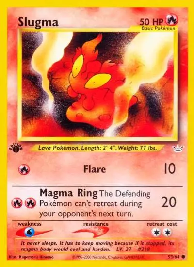 Slugma 53/64 Neo Revelation Pokemon card
