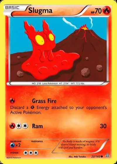Slugma 22/160 Primal Clash Pokemon card