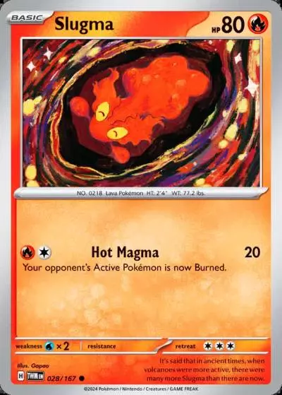 Slugma 28/167 Twilight Masquerade Pokemon card
