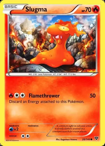 Slugma 20/146 XY Pokemon card