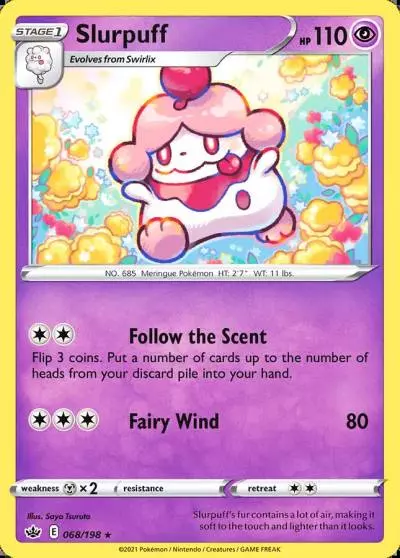Slurpuff 68/198 Chilling Reign Pokemon card