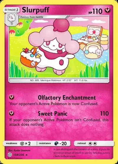 Slurpuff 154/236 Cosmic Eclipse Pokemon card