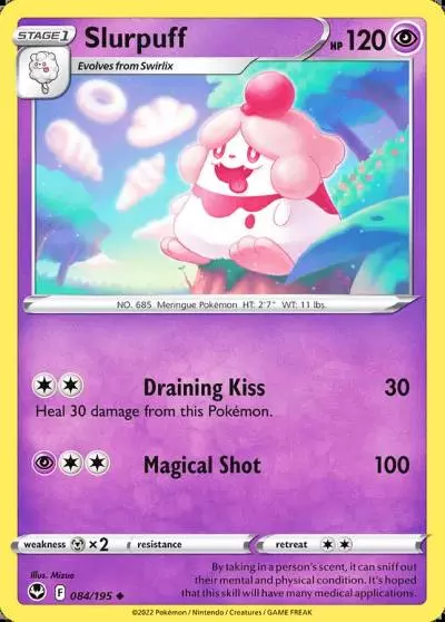 Slurpuff 84/195 Silver Tempest Pokemon card
