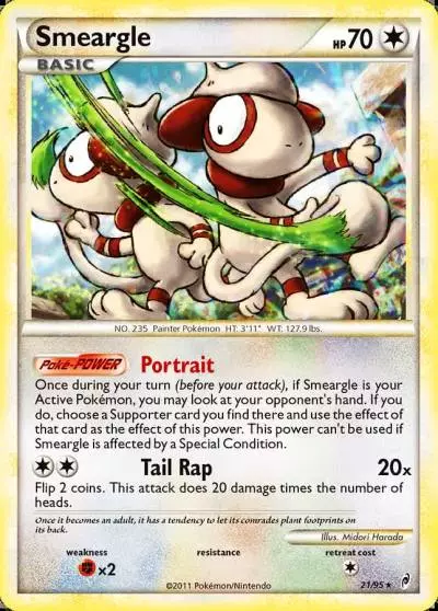 Smeargle 21/95 Call of Legends Pokemon card