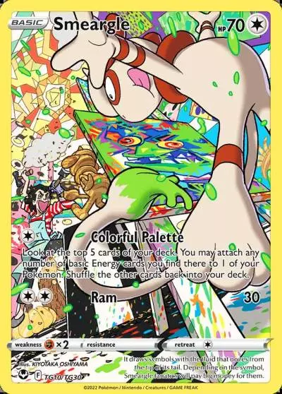Smeargle TG10/30 Silver Tempest Trainer Gallery Pokemon card