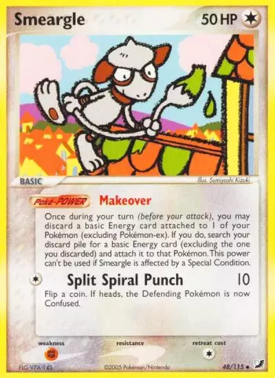 Smeargle 48/115 Unseen Forces Pokemon card