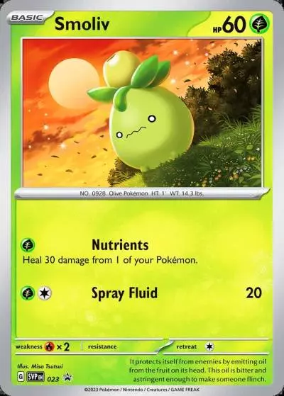 Smoliv 23/165 Scarlet & Violet Black Star Promos Pokemon card
