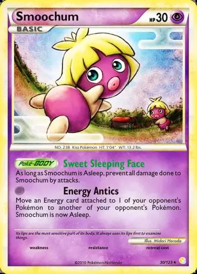Smoochum 30/123 HeartGold & SoulSilver Pokemon card