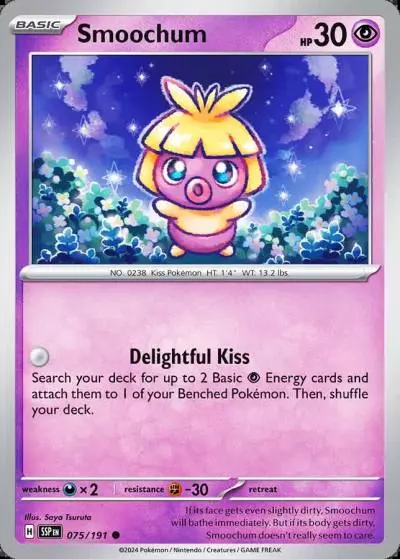 Smoochum 75/191 Surging Sparks Pokemon card