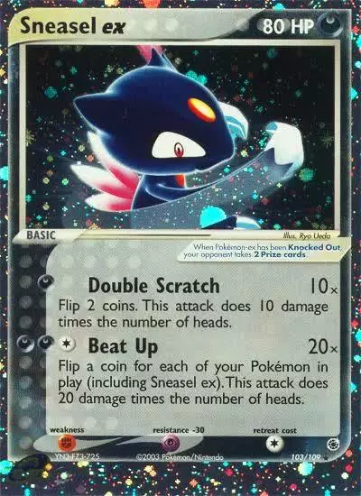 Sneasel ex 103/109 Ruby & Sapphire Pokemon card