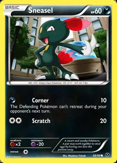 Sneasel 69/99 Next Destinies Pokemon card