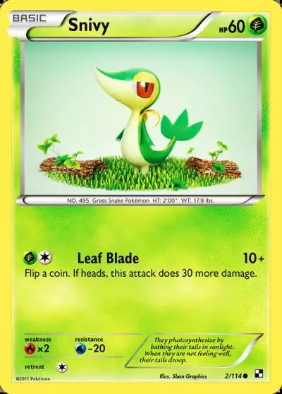 Snivy 2/114 Black & White Pokemon card