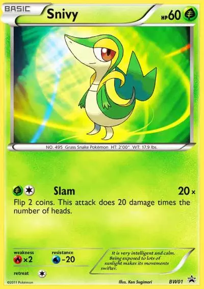 Snivy BW01/101 BW Black Star Promos Pokemon card
