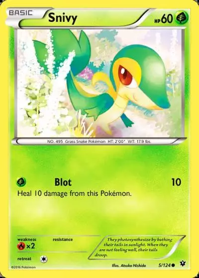Snivy 5/124 Fates Collide Pokemon card