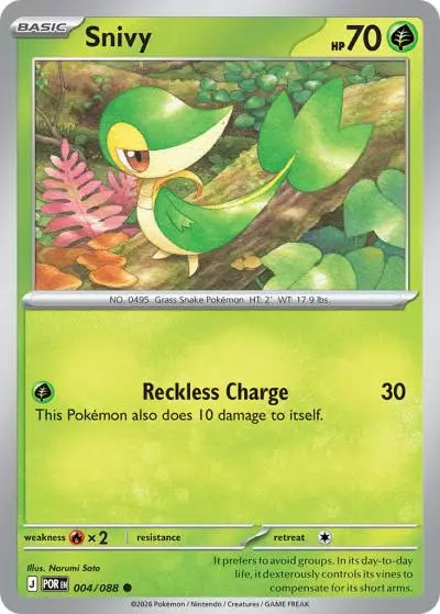 Snivy 4/88 Perfect Order Pokemon card