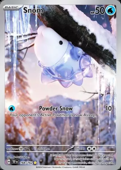 Snom 168/162 Temporal Forces Pokemon card