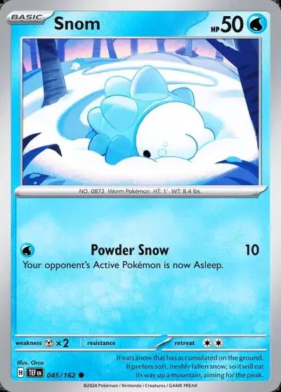 Snom 45/162 Temporal Forces Pokemon card