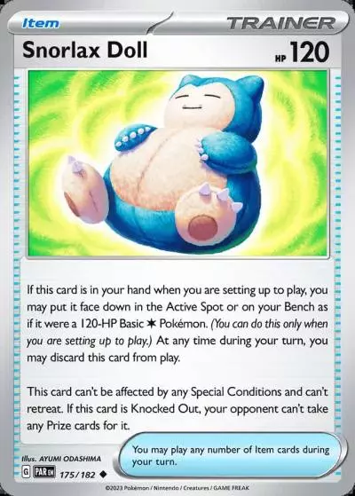 Snorlax Doll 175/182 Paradox Rift Pokemon card