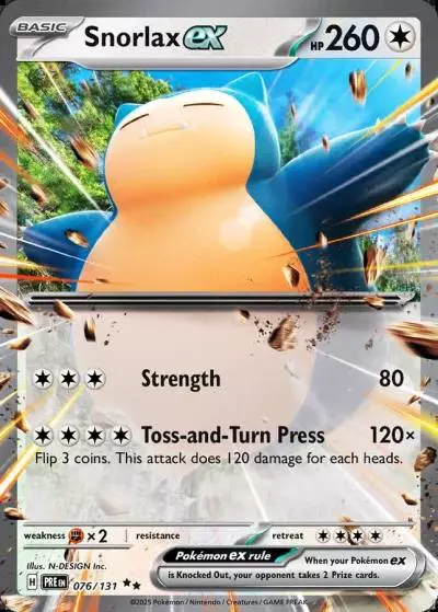Snorlax ex 76/131 Prismatic Evolutions Pokemon card