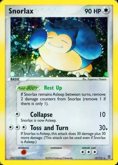 Snorlax 15/112 FireRed & LeafGreen Pokemon card