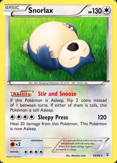 Snorlax 58/83 Generations Pokemon card