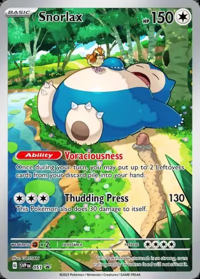 Snorlax 51/165 Scarlet & Violet Black Star Promos Pokemon card
