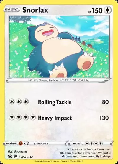 Snorlax SWSH032/307 SWSH Black Star Promos Pokemon card