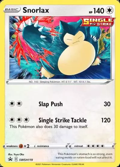 Snorlax SWSH119/307 SWSH Black Star Promos Pokemon card