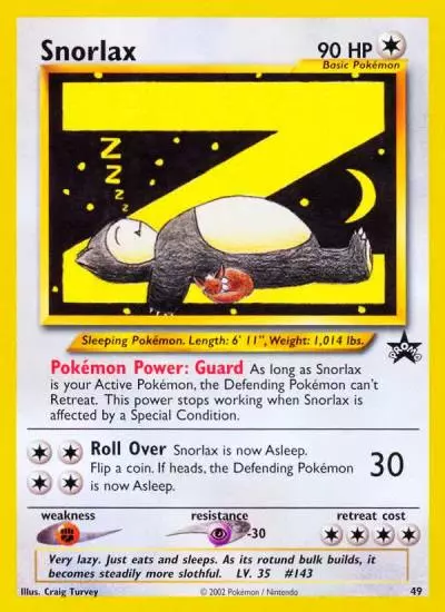 Snorlax 49/53 Wizards Black Star Promos Pokemon card