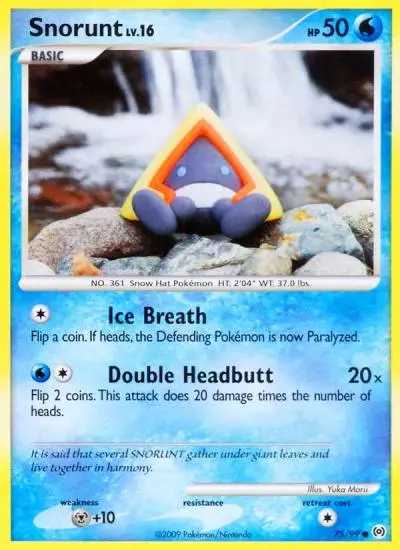 Snorunt 75/99 Arceus Pokemon card