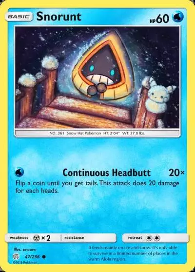 Snorunt 47/236 Cosmic Eclipse Pokemon card