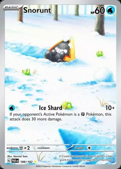 Snorunt 188/182 Paradox Rift Pokemon card
