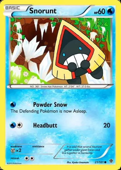 Snorunt 21/101 Plasma Blast Pokemon card