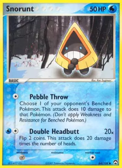 Snorunt 64/108 Power Keepers Pokemon card