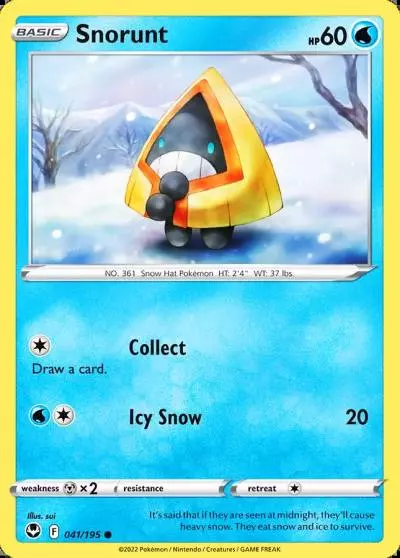 Snorunt 41/195 Silver Tempest Pokemon card