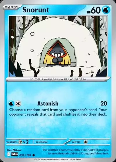 Snorunt 51/167 Twilight Masquerade Pokemon card