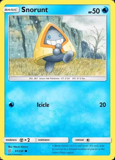 Snorunt 37/236 Unified Minds Pokemon card