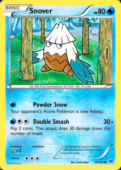 Snover 39/162 BREAKthrough Pokemon card