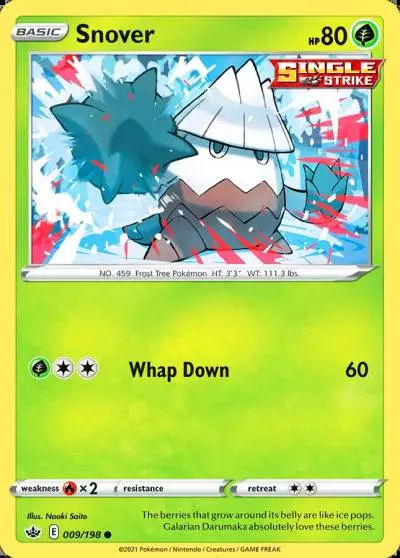 Snover 9/198 Chilling Reign Pokemon card