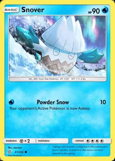 Snover 41/236 Unified Minds Pokemon card
