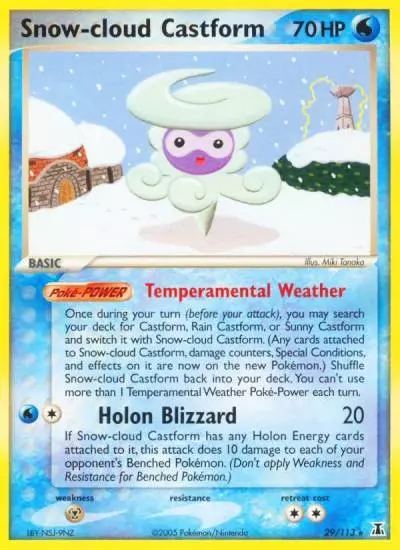 Snow-cloud Castform 29/113 Delta Species Pokemon card