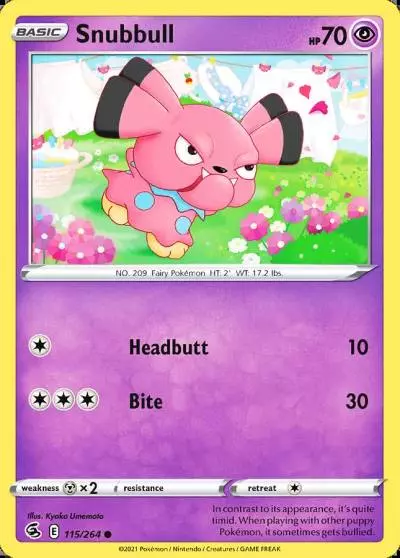 Snubbull 115/264 Fusion Strike Pokemon card