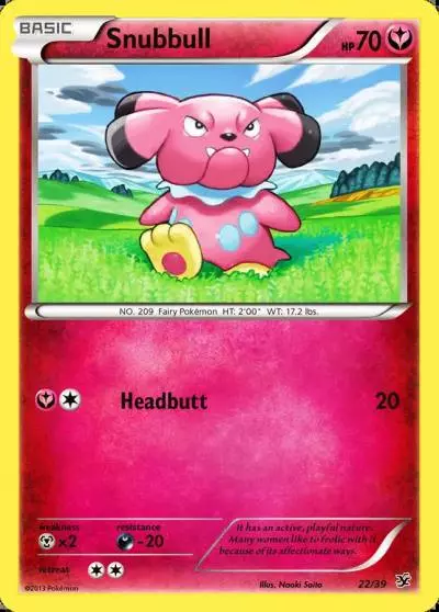 Snubbull 22/39 Kalos Starter Set Pokemon card