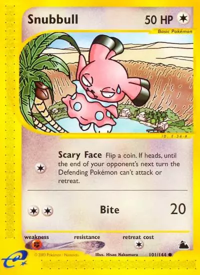 Snubbull 101/144 Skyridge Pokemon card