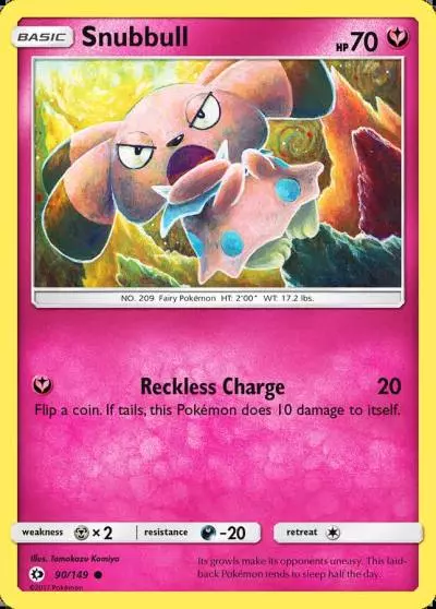 Snubbull 90/149 Sun & Moon Pokemon card