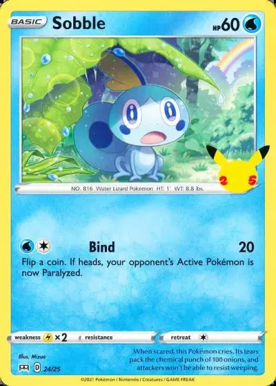 Sobble 24/25 McDonald's Collection 2021 Pokemon card