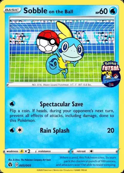 Sobble on the Ball 5/5 Pokémon Futsal Collection Pokemon card
