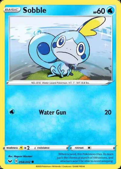 Sobble 54/202 Sword & Shield Pokemon card