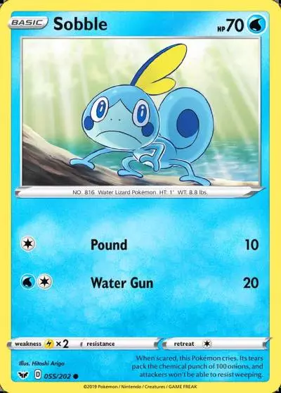 Sobble 55/202 Sword & Shield Pokemon card