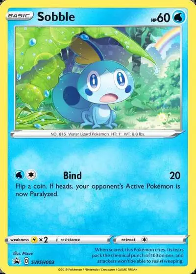 Sobble SWSH003/307 SWSH Black Star Promos Pokemon card